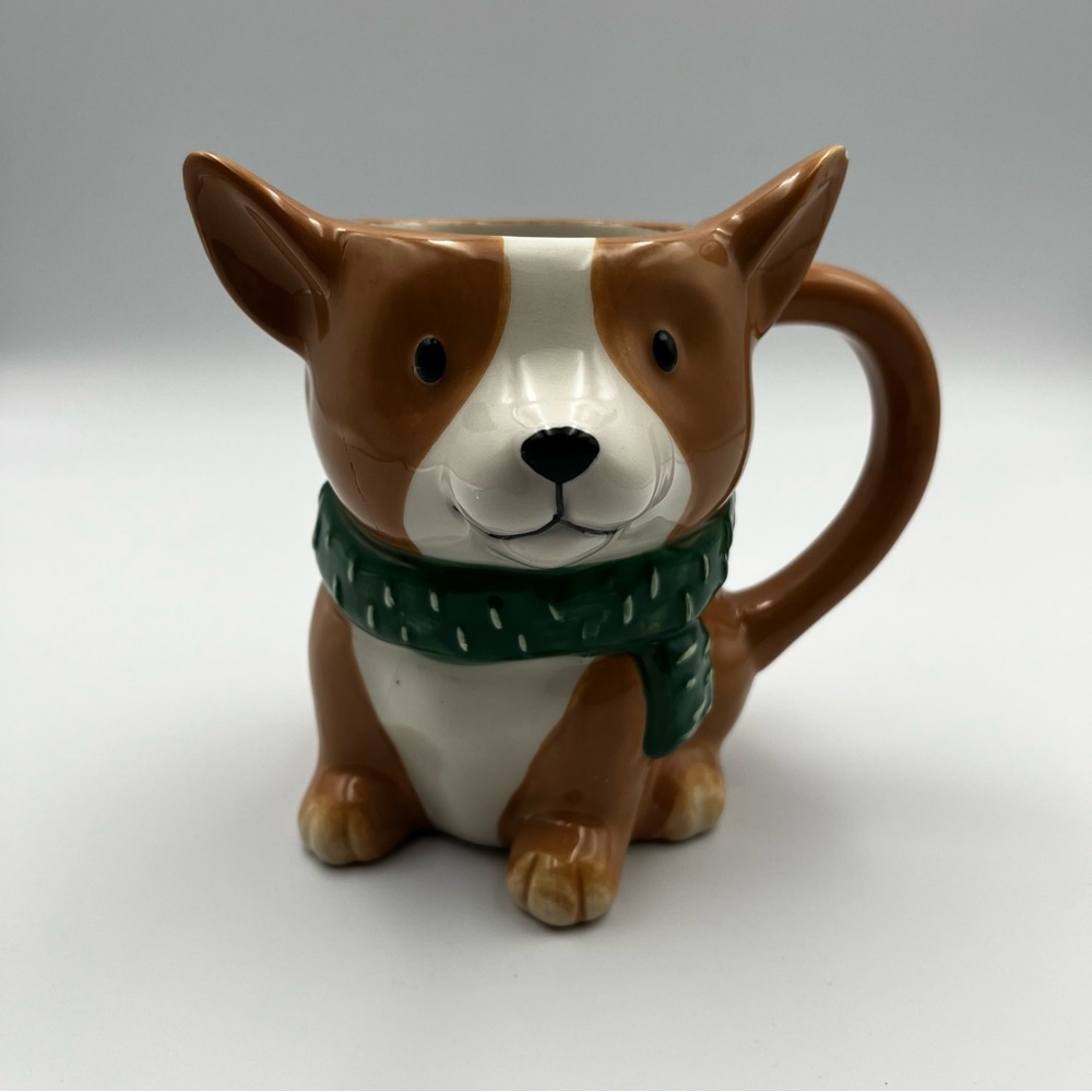Wondershop Corgi Mug with Green and Tan Accents